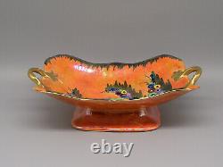 Art Deco Carlton Ware Floral & Lustre Decorated Twin Handled Dish