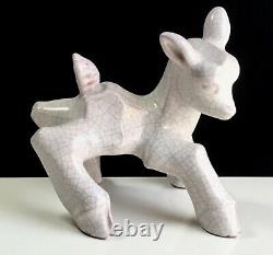 Art Deco Ceramic Suni Baby Goat Figurine Karlsruhe Majolika Germany