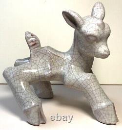 Art Deco Ceramic Suni Baby Goat Figurine Karlsruhe Majolika Germany