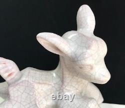 Art Deco Ceramic Suni Baby Goat Figurine Karlsruhe Majolika Germany