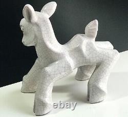 Art Deco Ceramic Suni Baby Goat Figurine Karlsruhe Majolika Germany