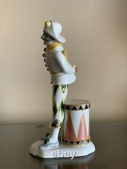 Art Deco Clown Harlequin Rosenthal Porcelain Figurine Holzer-Defanti