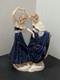 Art Deco Cobalt Porcelain Sister's Dancing Figurine. Royal Dux