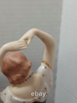 Art Deco Cobalt Porcelain Sister's Dancing Figurine. Royal Dux