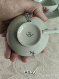 Art Deco Coffee Service Pirkenhammer Porcelain Czechoslovakia Dated 1937