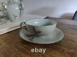 Art Deco Coffee Service Pirkenhammer Porcelain Czechoslovakia Dated 1937