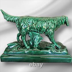 Art Deco Collectible Large Porcelain Irish Setter Sculpture