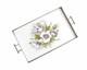 Art Deco Czech Porcelain Serving Tray With Metal Frame And Handles