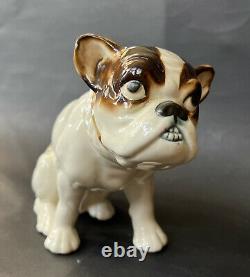 Art Deco Czechoslovakian Porcelain Bulldog c. 1920's 1930's