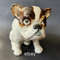Art Deco Czechoslovakian Porcelain Bulldog c. 1920's 1930's