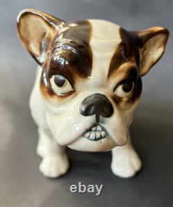 Art Deco Czechoslovakian Porcelain Bulldog c. 1920's 1930's