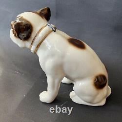 Art Deco Czechoslovakian Porcelain Bulldog c. 1920's 1930's