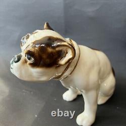 Art Deco Czechoslovakian Porcelain Bulldog c. 1920's 1930's