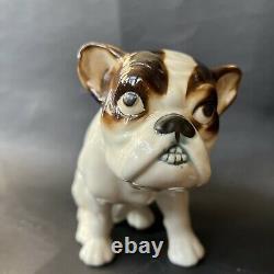 Art Deco Czechoslovakian Porcelain Bulldog c. 1920's 1930's