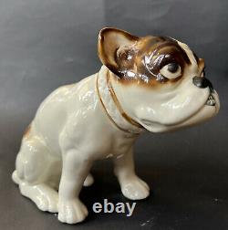 Art Deco Czechoslovakian Porcelain Bulldog c. 1920's 1930's