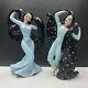 Art Deco Dancers Acrobats Ceramic Wall Decor Set Marked 5006 Patt Vintage Japan