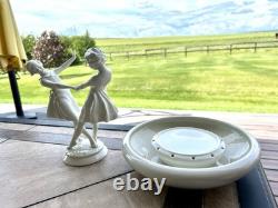 Art Deco Dancing Girls Flower Frog Vase Hutschenreuther