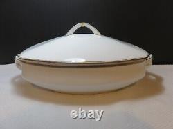 Art Deco Durer white porcelain with gold trim soup tureen