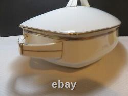 Art Deco Durer white porcelain with gold trim soup tureen