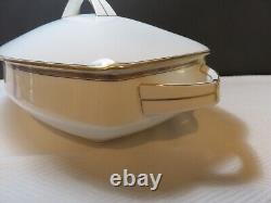 Art Deco Durer white porcelain with gold trim soup tureen