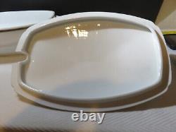 Art Deco Durer white porcelain with gold trim soup tureen