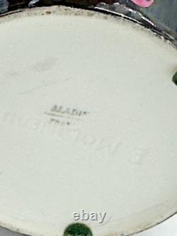 Art Deco E Molineau Porcelain Vanity Jar Floral Dress Lady 8 High France