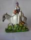 Art Deco Etling Porcelain Figurine Woman With Donkey. Signed