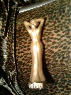 Art Deco Figure Nude Lady porcelain gold enamel Patina England Sculpture