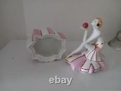 Art Deco Figurine Porcelain Box