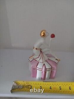 Art Deco Figurine Porcelain Box