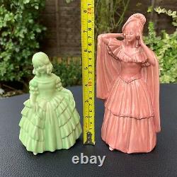 Art Deco Fine Pottery Porcelain Royal Chatelaine Lady & Child Figures Statues