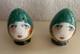 Art Deco Flapper Lady Egg-shaped Salt & Pepper Shakers Antique Porcelain Japan