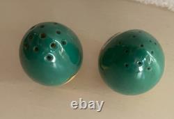 Art Deco Flapper Lady Egg-Shaped Salt & Pepper Shakers Antique Porcelain Japan