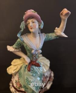 Art Deco French Porcelain Dancer Figurine