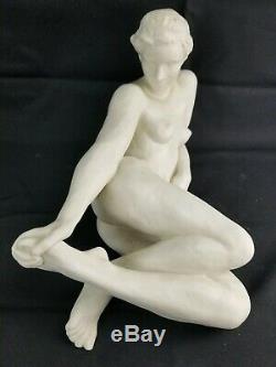 Art Deco Fritz Klimsch Rosenthal Porcelain German Nude 16x9x9