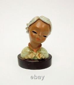 Art Deco GOLDSCHEIDER Wien Austria Majolica Terracotta Yung Girl Bust AUTHENTIC