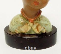 Art Deco GOLDSCHEIDER Wien Austria Majolica Terracotta Yung Girl Bust AUTHENTIC