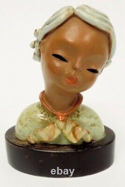 Art Deco GOLDSCHEIDER Wien Austria Majolica Terracotta Yung Girl Bust AUTHENTIC