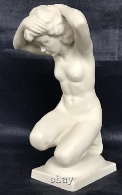 Art Deco German Hutschenreuther Bisque Porcelain Nude girl Figurine Karl TUTTER