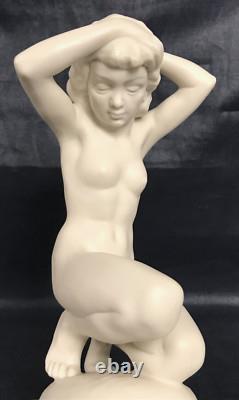 Art Deco German Hutschenreuther Bisque Porcelain Nude girl Figurine Karl TUTTER