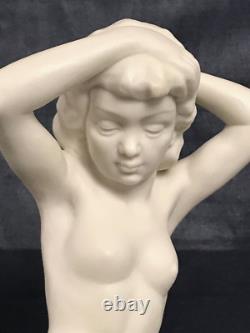 Art Deco German Hutschenreuther Bisque Porcelain Nude girl Figurine Karl TUTTER