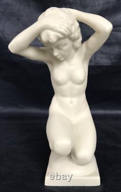 Art Deco German Hutschenreuther Bisque Porcelain Nude girl Figurine Karl TUTTER