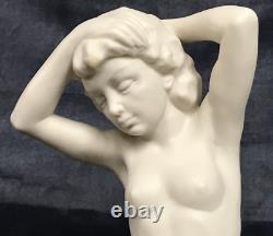Art Deco German Hutschenreuther Bisque Porcelain Nude girl Figurine Karl TUTTER