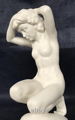 Art Deco German Hutschenreuther Bisque Porcelain Nude girl Figurine Karl TUTTER