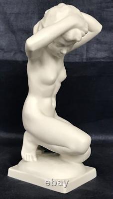 Art Deco German Hutschenreuther Bisque Porcelain Nude girl Figurine Karl TUTTER
