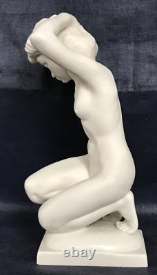 Art Deco German Hutschenreuther Bisque Porcelain Nude girl Figurine Karl TUTTER