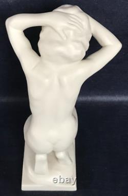 Art Deco German Hutschenreuther Bisque Porcelain Nude girl Figurine Karl TUTTER