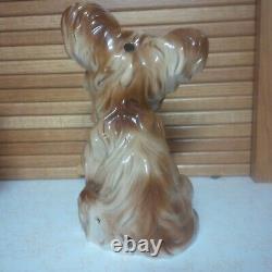 Art Deco German Porcelain Ceramic Brown Dog Terrier Perfume Lamp