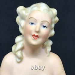 Art Deco Gerold Porcelain Bavaria Of A Nude Lady Girl Kneeling Figurine