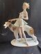 Art Deco Gerold Porzellan Bavaria Lady With Borzoi Dog 1930's Figurine